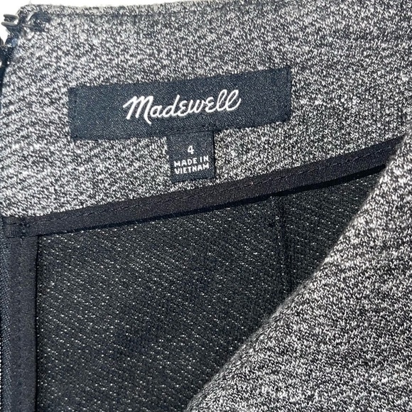 MADEWELL Heather Gray Bridgewalk V Neck Long Sleeve Knee Length Dress Size 4 - Picture 6 of 7